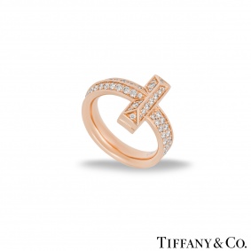 Tiffany & Co. Rose Gold Diamond Tiffany T1 Ring